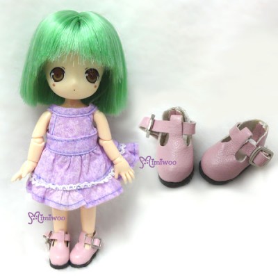 SBB002PNK Hujoo Baby Obitsu 11cm Body Maryjane Doll Shoes Pink ~ LAST ONE ~ 